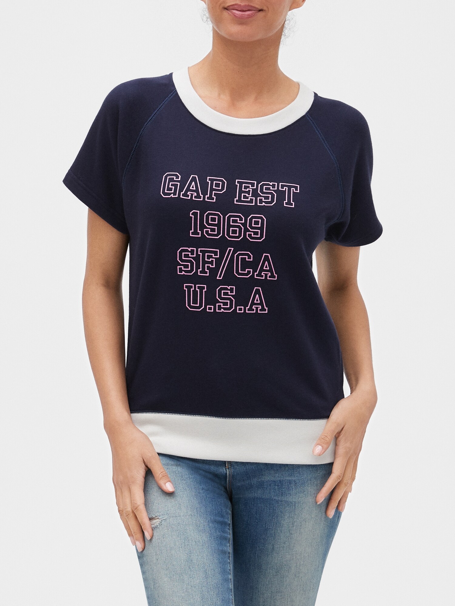 gap short sleeve sweater