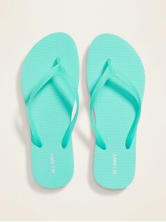 teal flip flops