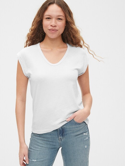 gap scoop neck tee