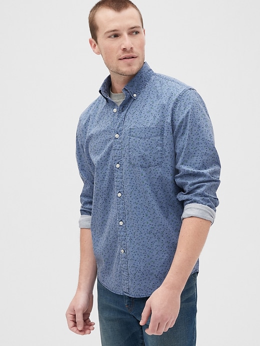 Lived-In Stretch Poplin Shirt in Untucked Fit