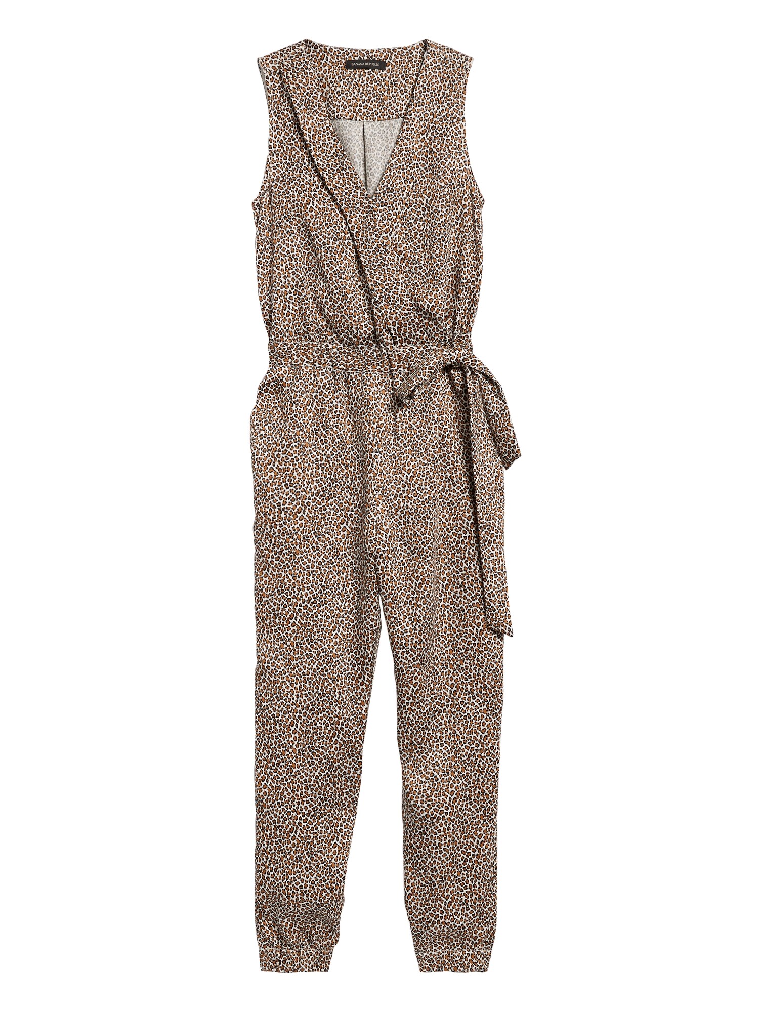 banana republic leopard jumpsuit