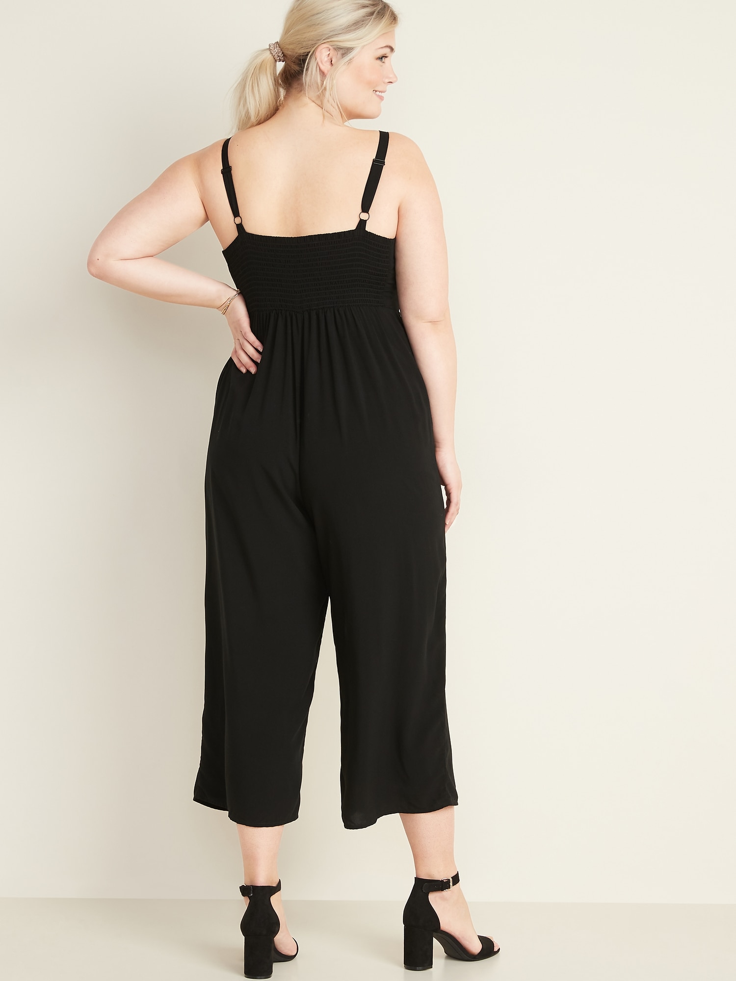 square neck cami jumpsuit