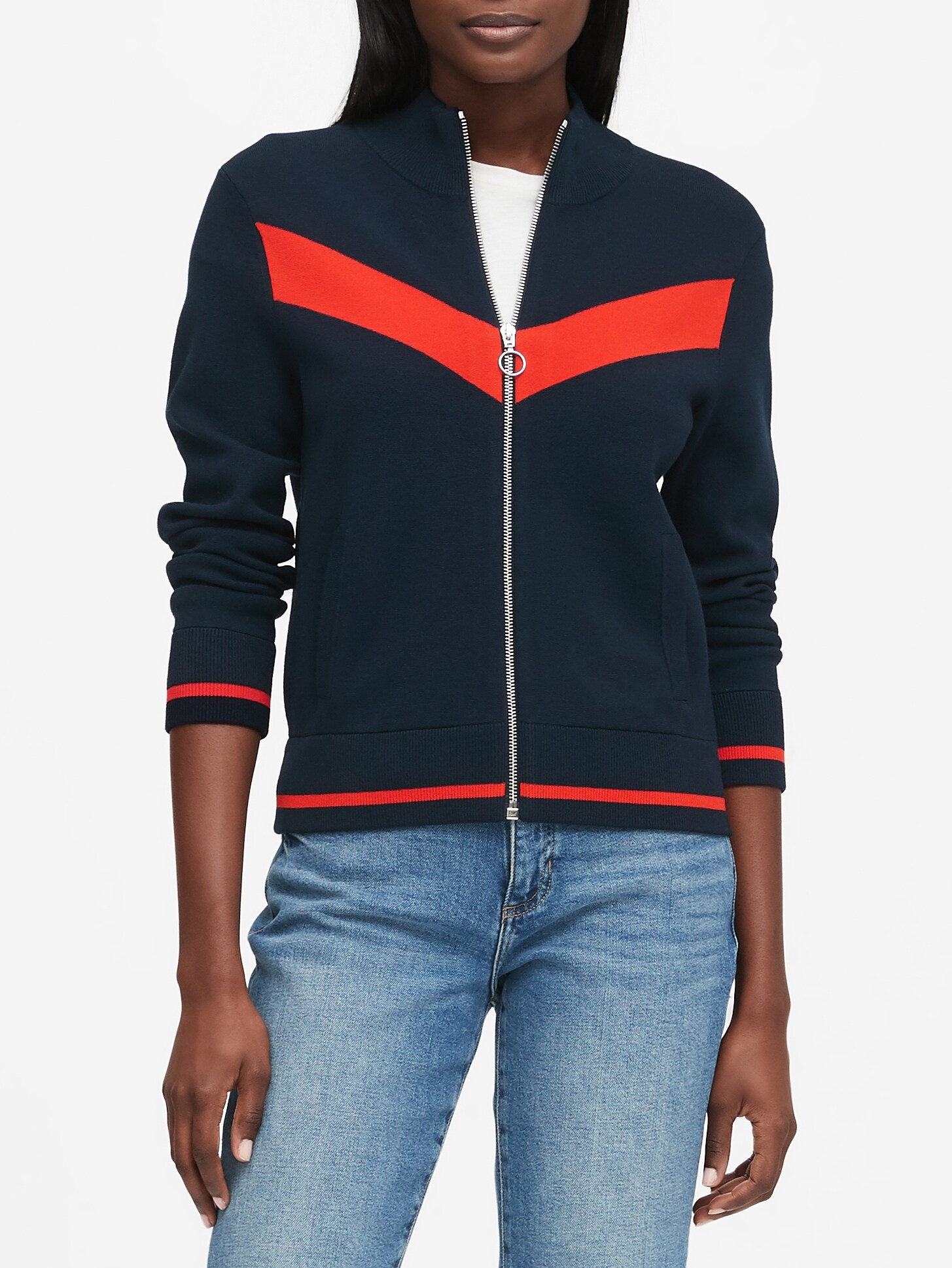 banana republic zipper sweater