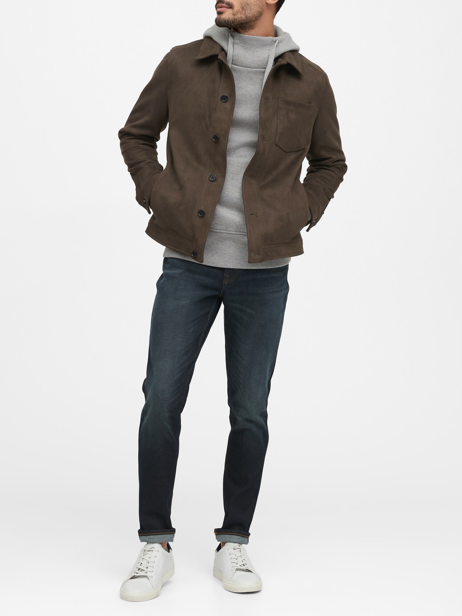 gap suede shirt jacket