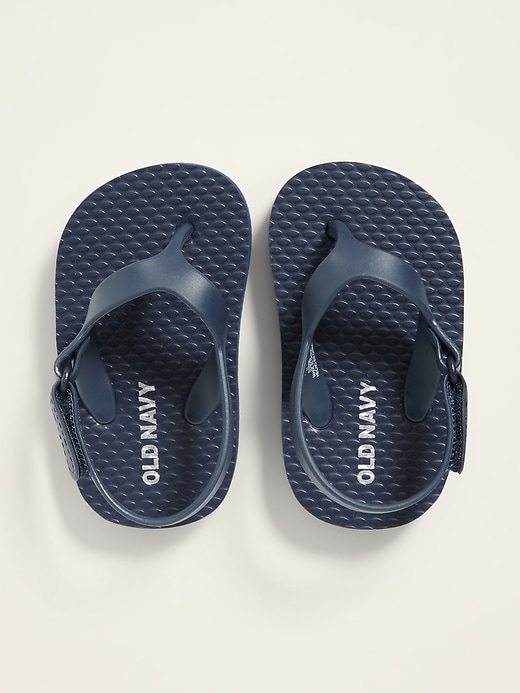 old navy blue flip flops