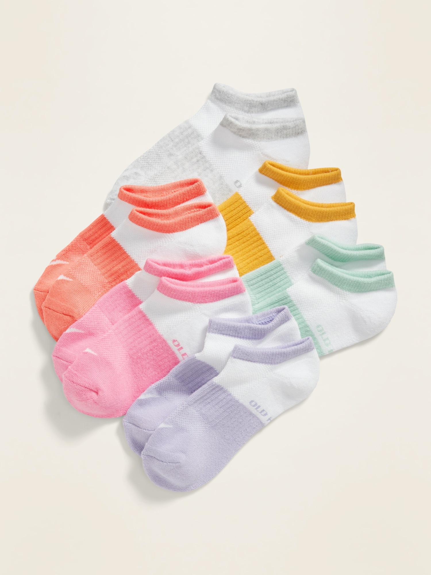 *Today Only Deal* Mesh Ankle Socks 6-Pack for Girls