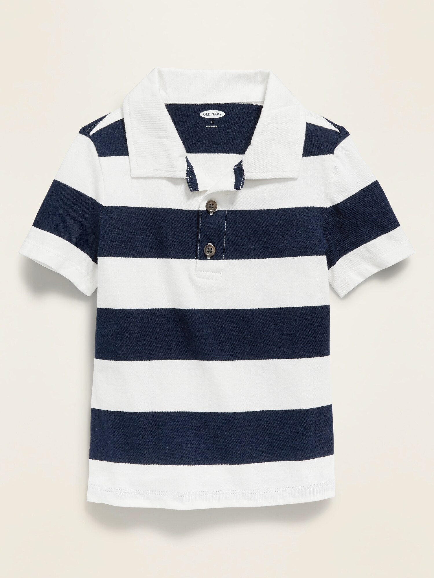 Bold-Stripe Jersey Polo for Toddler Boys