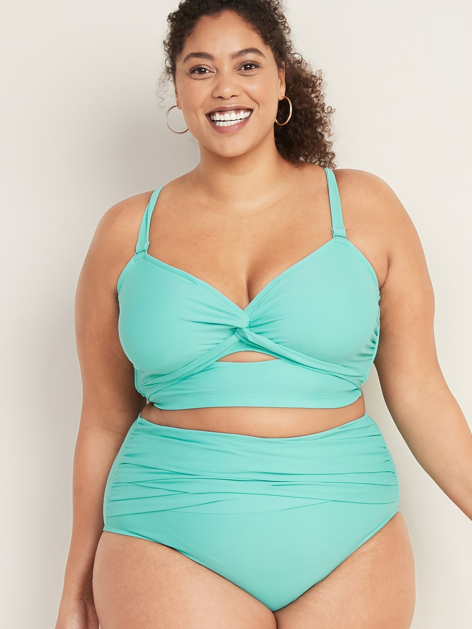 plus size bandeau swim top