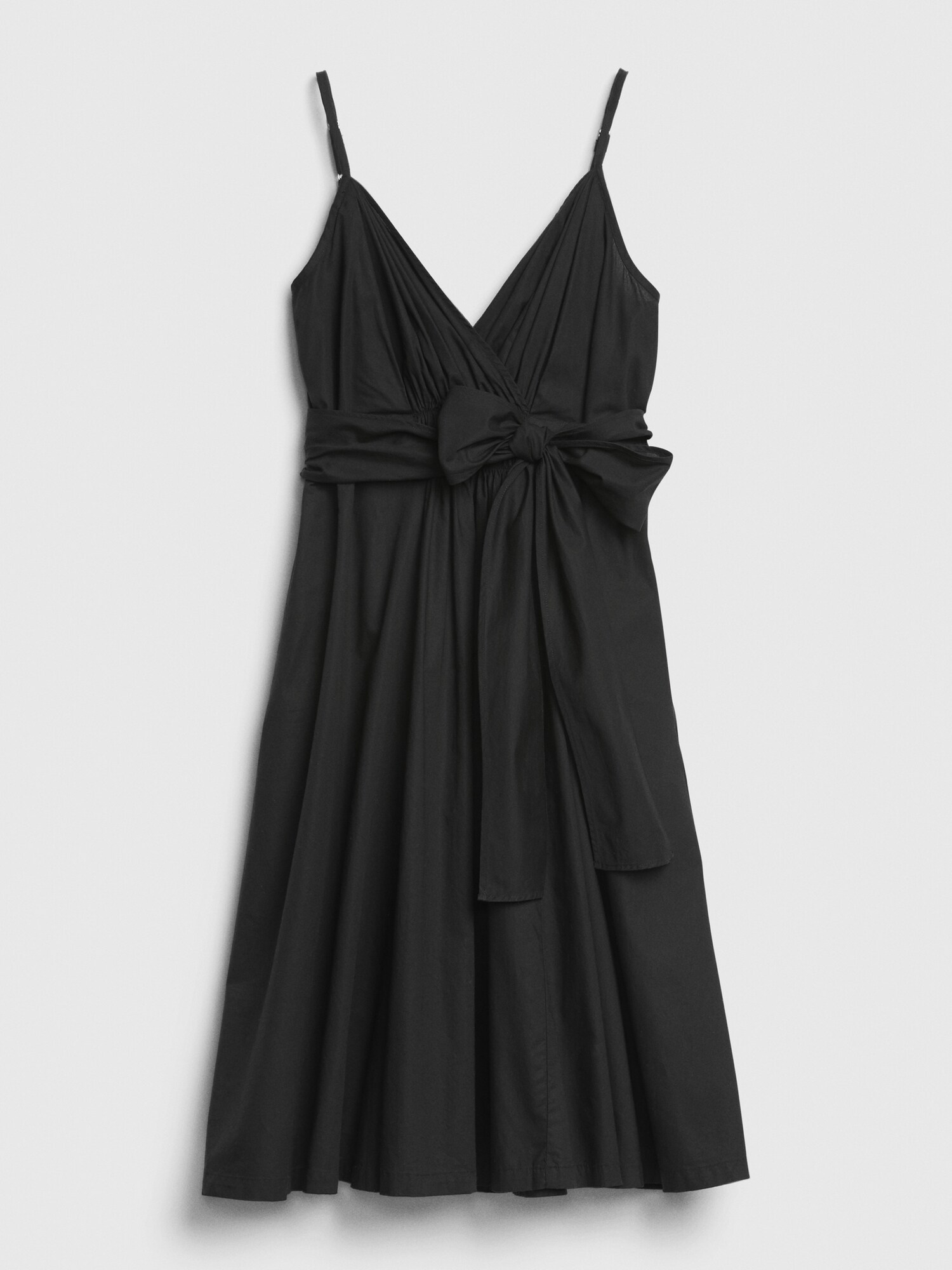 gap black wrap dress