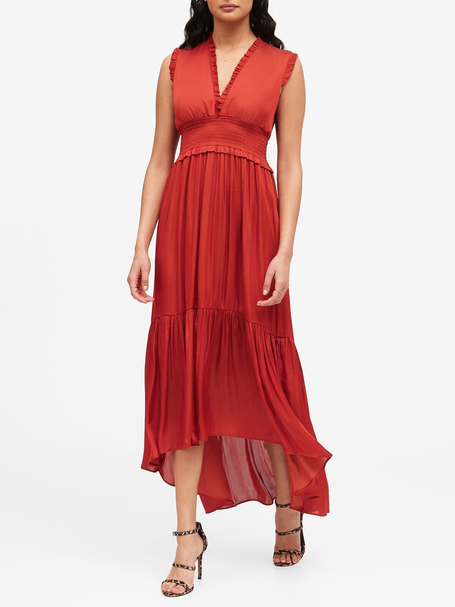 banana republic red dress