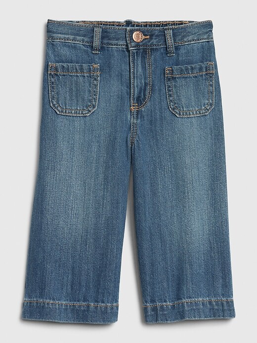 Toddler Organic Cotton Wide-Leg Crop Jeans