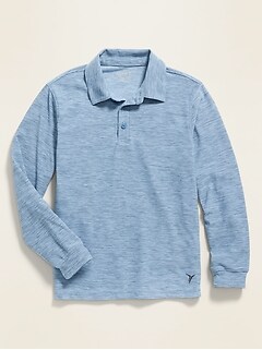 boys long sleeve performance polo