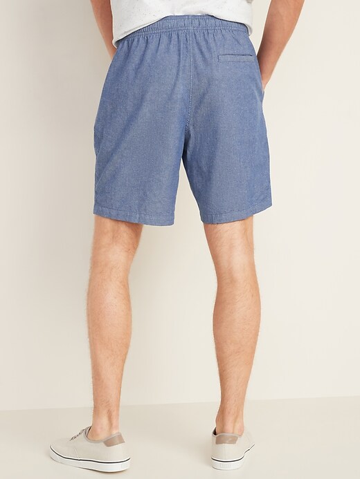 mens twill jogger shorts