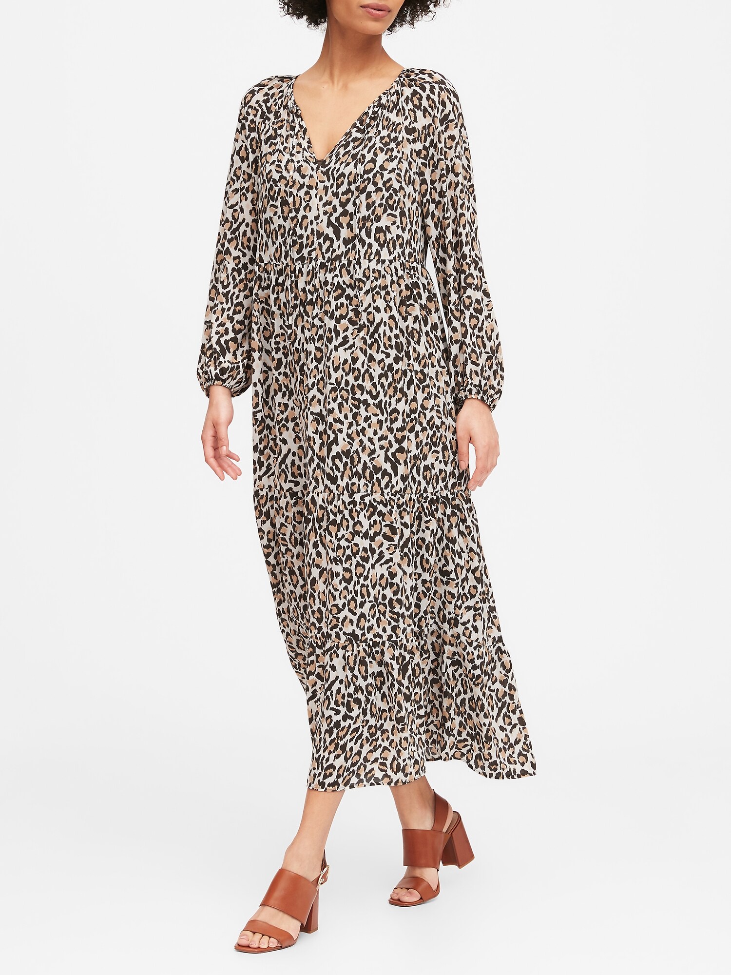 banana republic leopard print dress