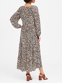 banana republic leopard maxi dress