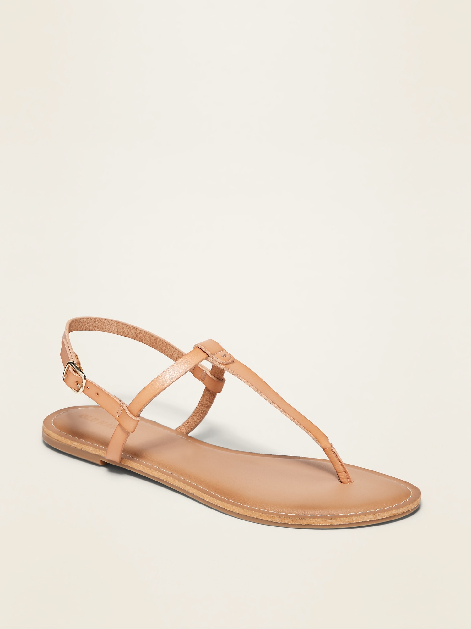 leather t strap sandals