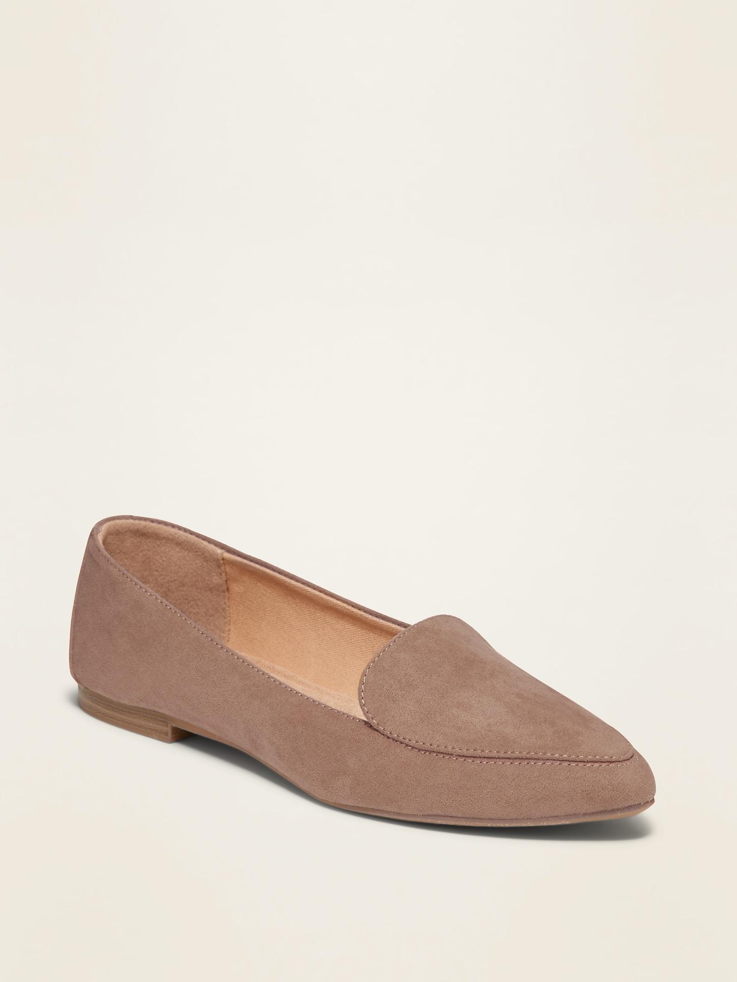 faux suede loafers