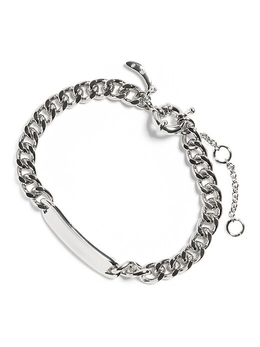 Silver I D Bracelet Banana Republic Silver I D Bracelet Banana Republic