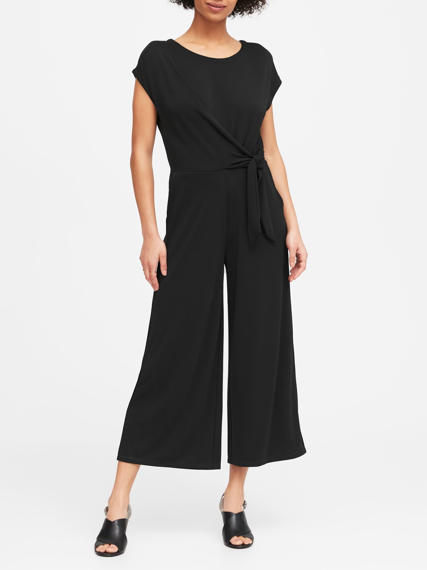 banana republic tie waist jumpsuit