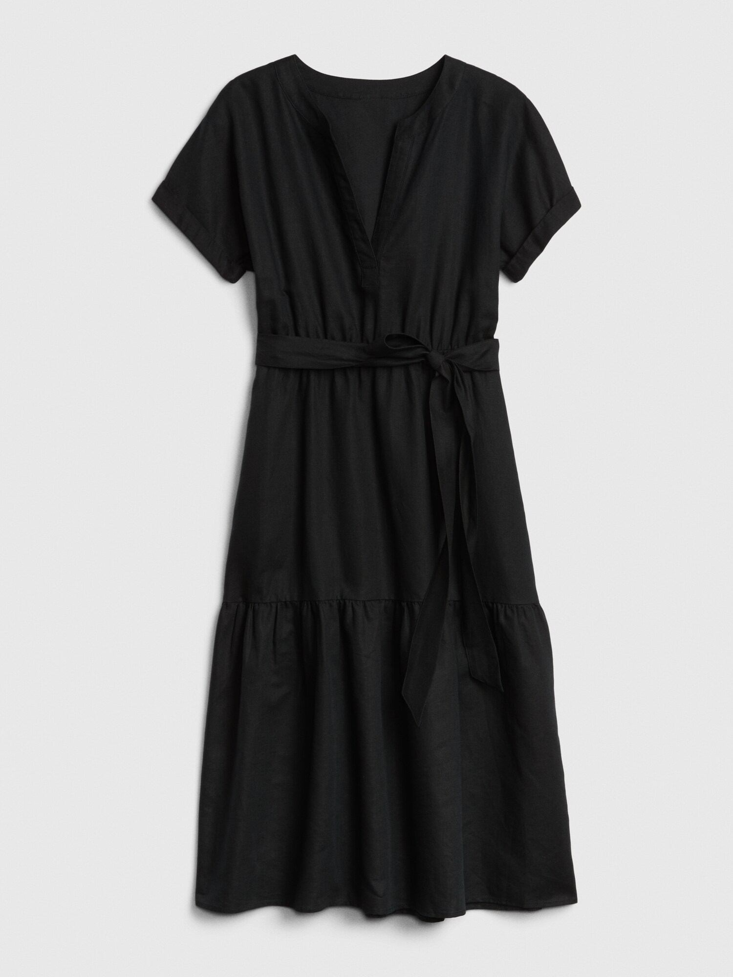 gap black midi dress