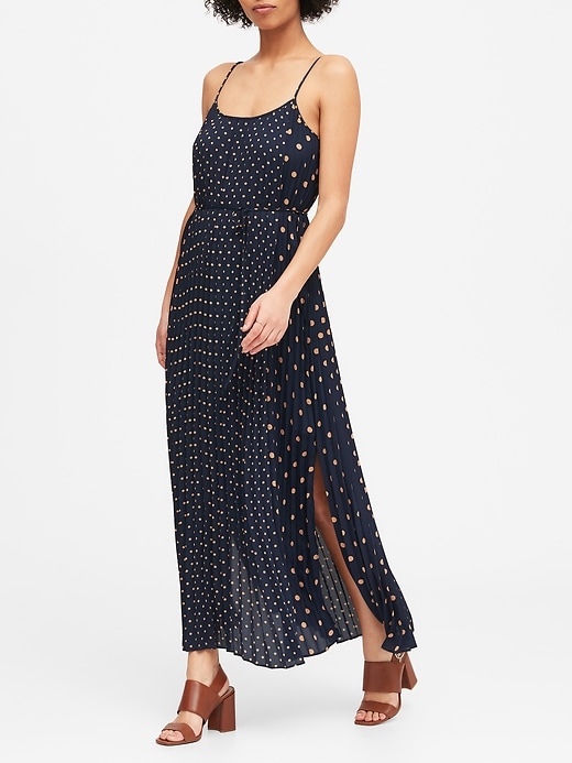 polka dot maxi dress