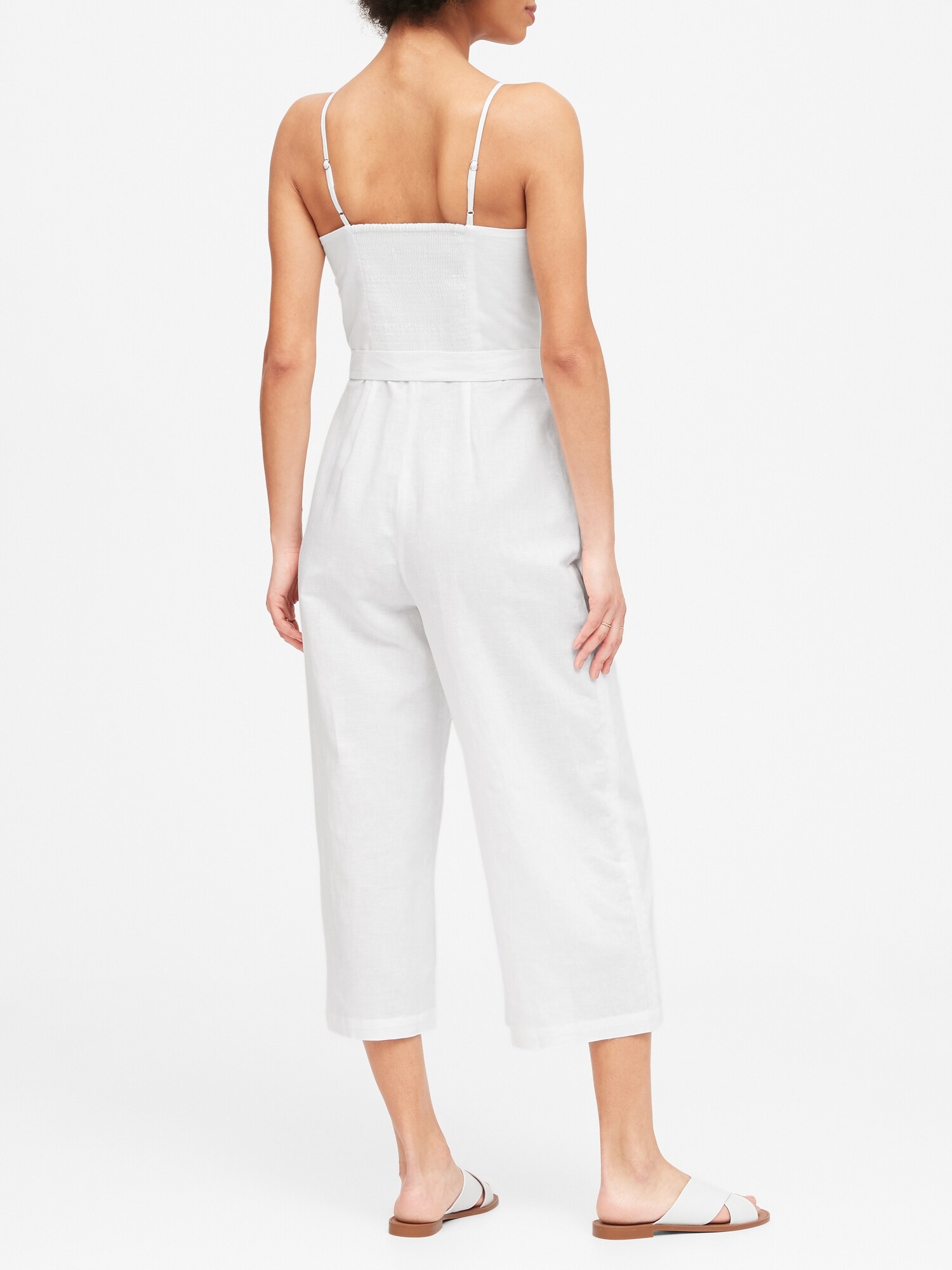 cotton cropped jumpsuit