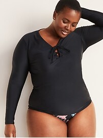 plus size rash guard swim top