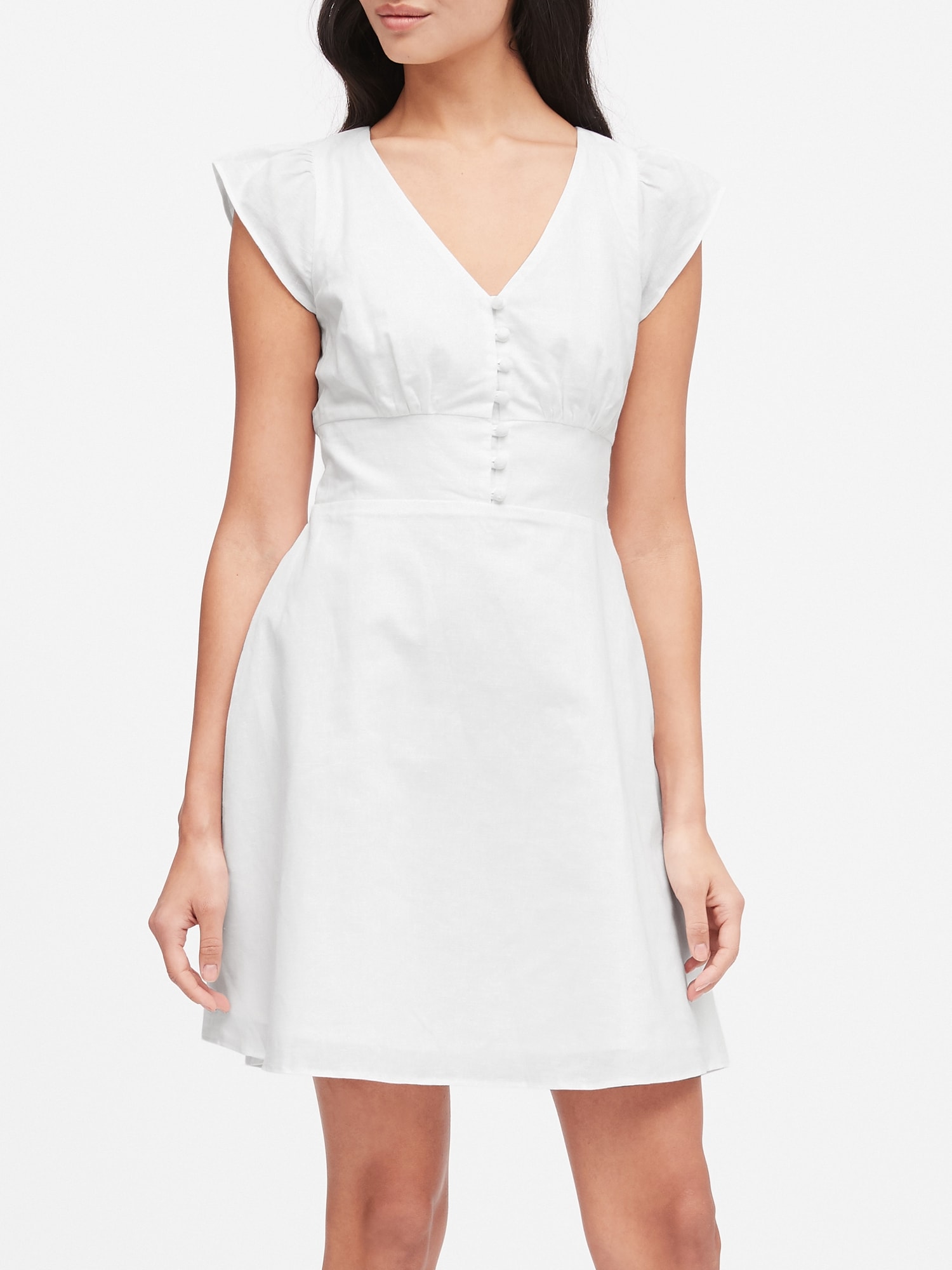 petite white mini dress