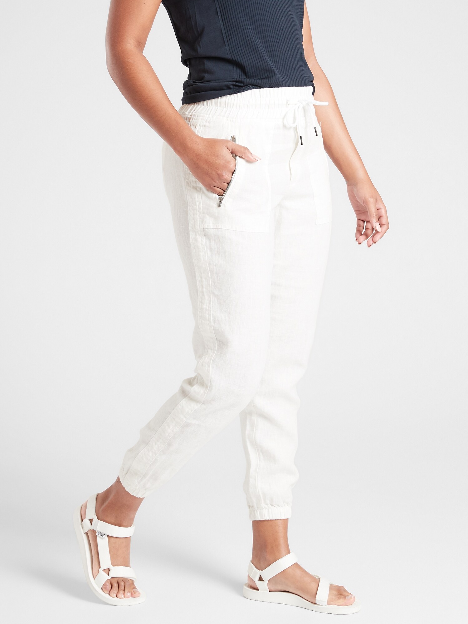 athleta linen joggers