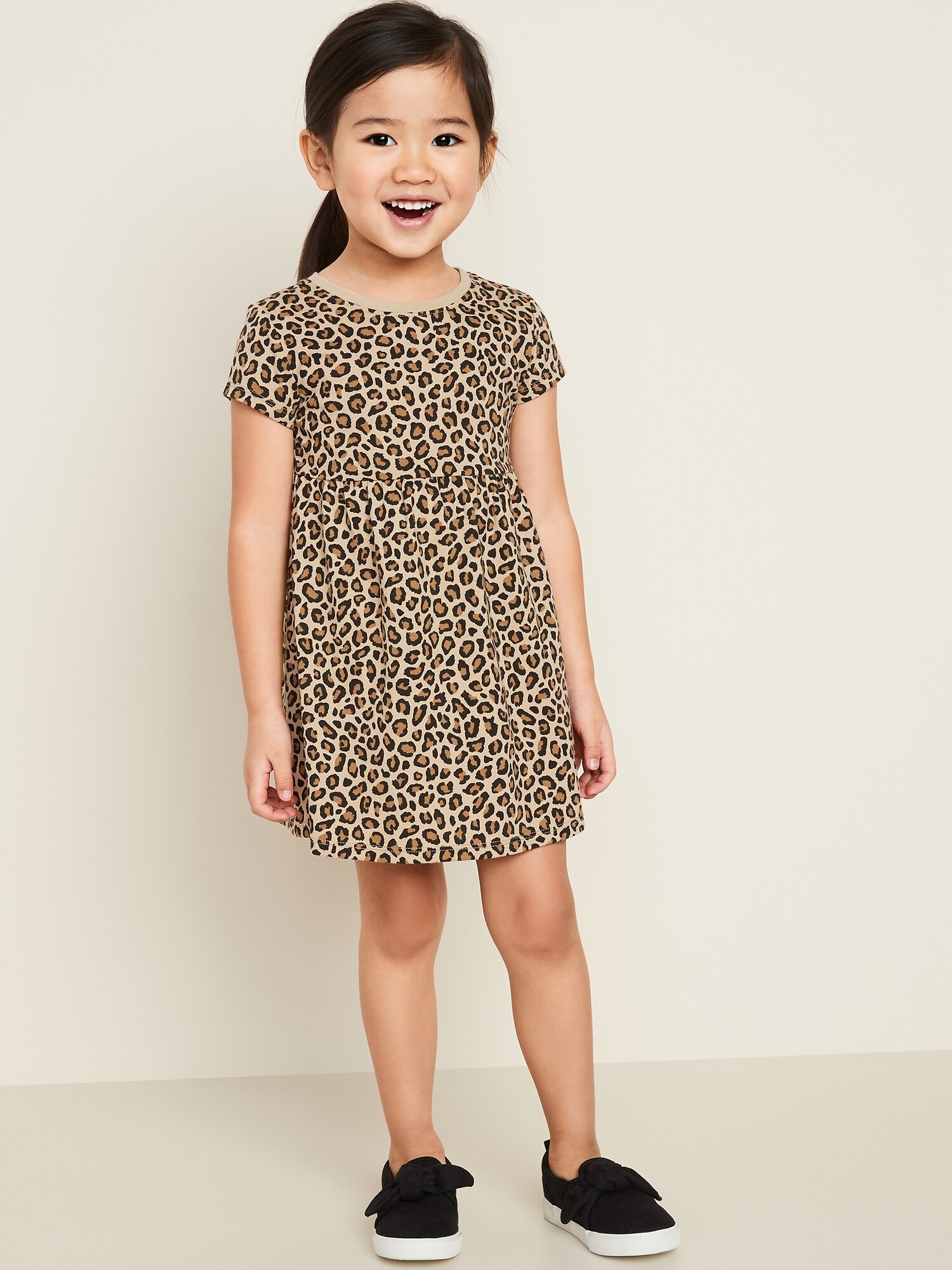 Printed Fit & Flare Dress for Toddler Girls
