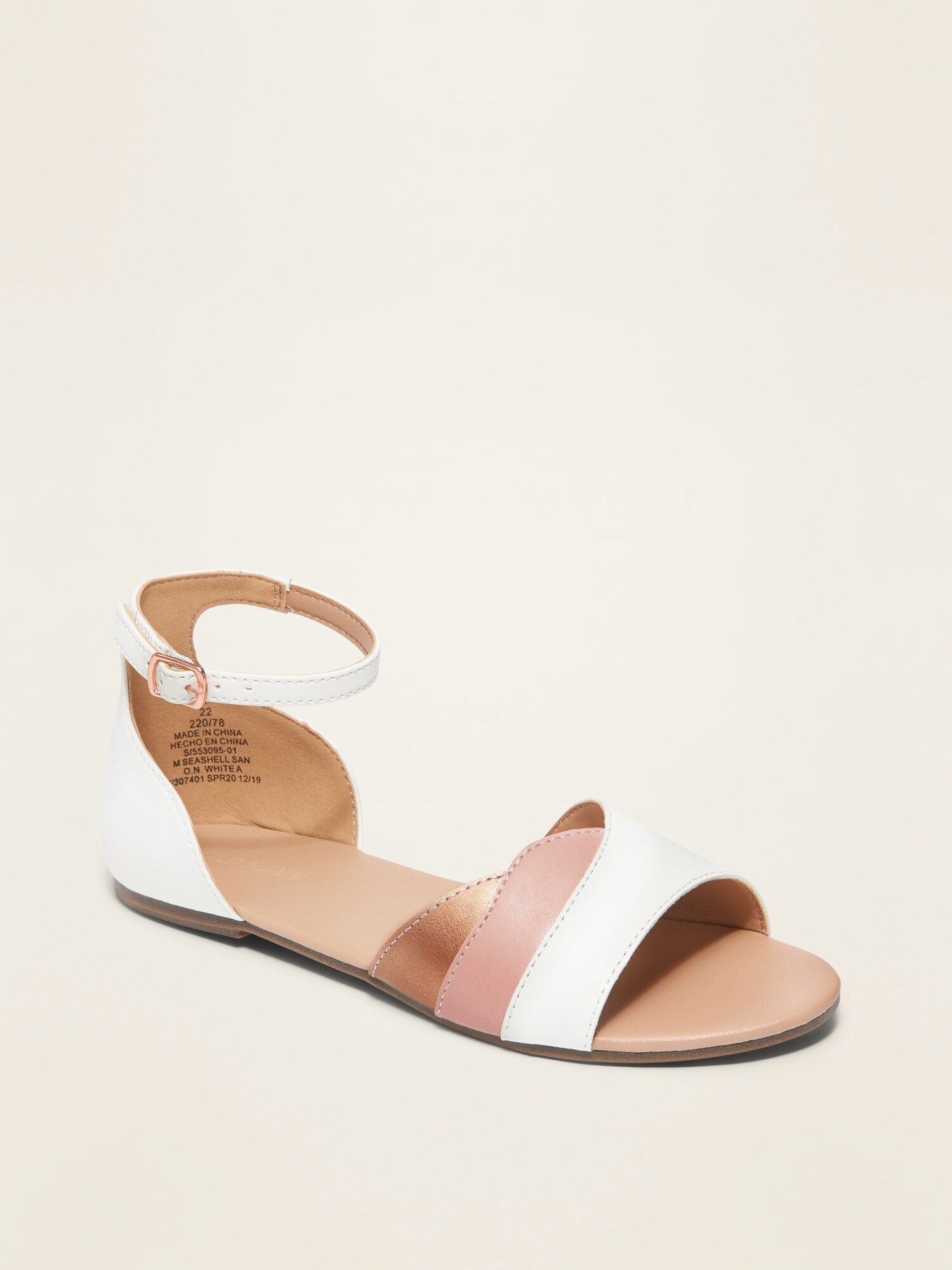 Color-Blocked Faux-Leather Sandals for 