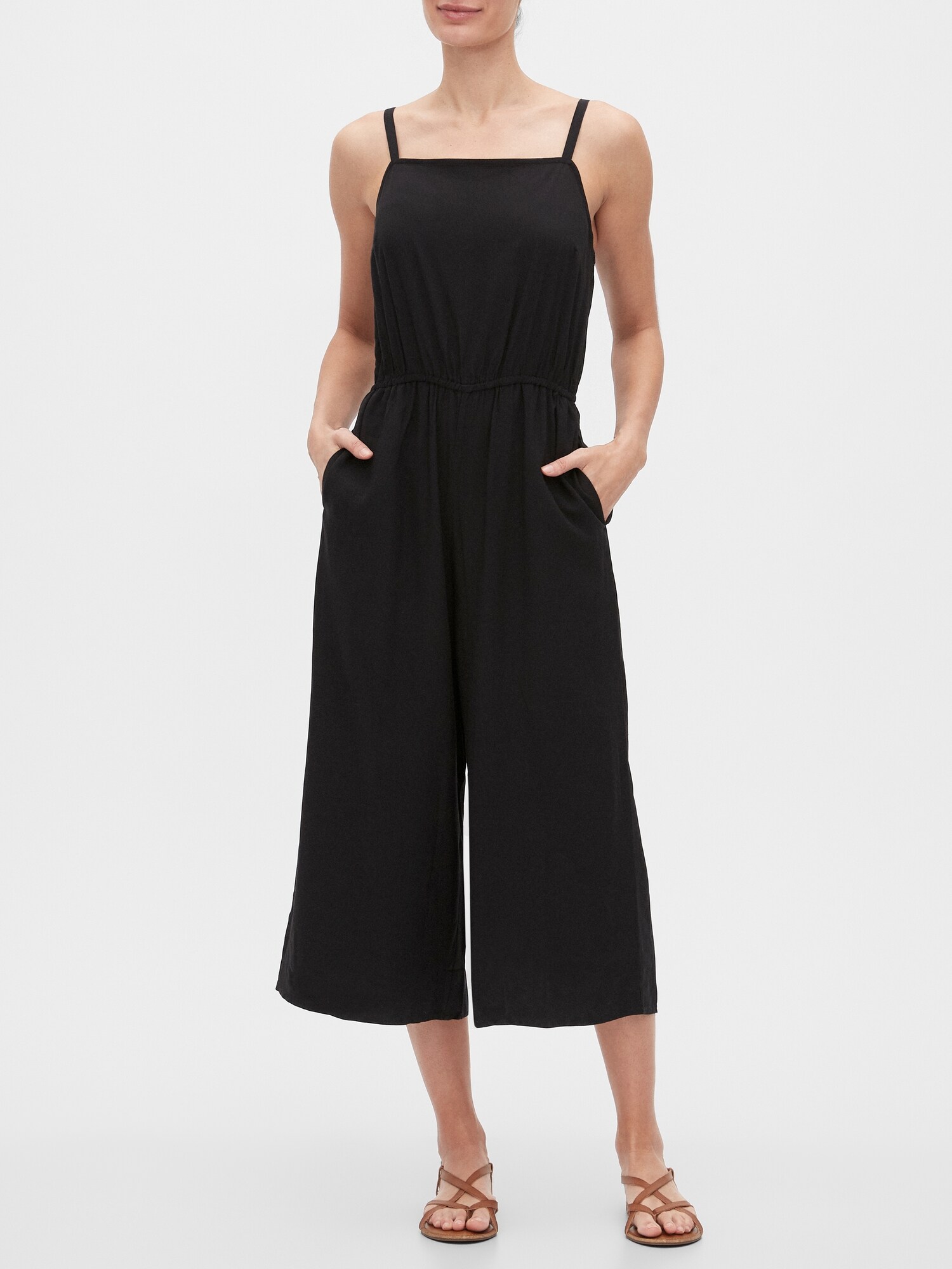 square neck cami jumpsuit