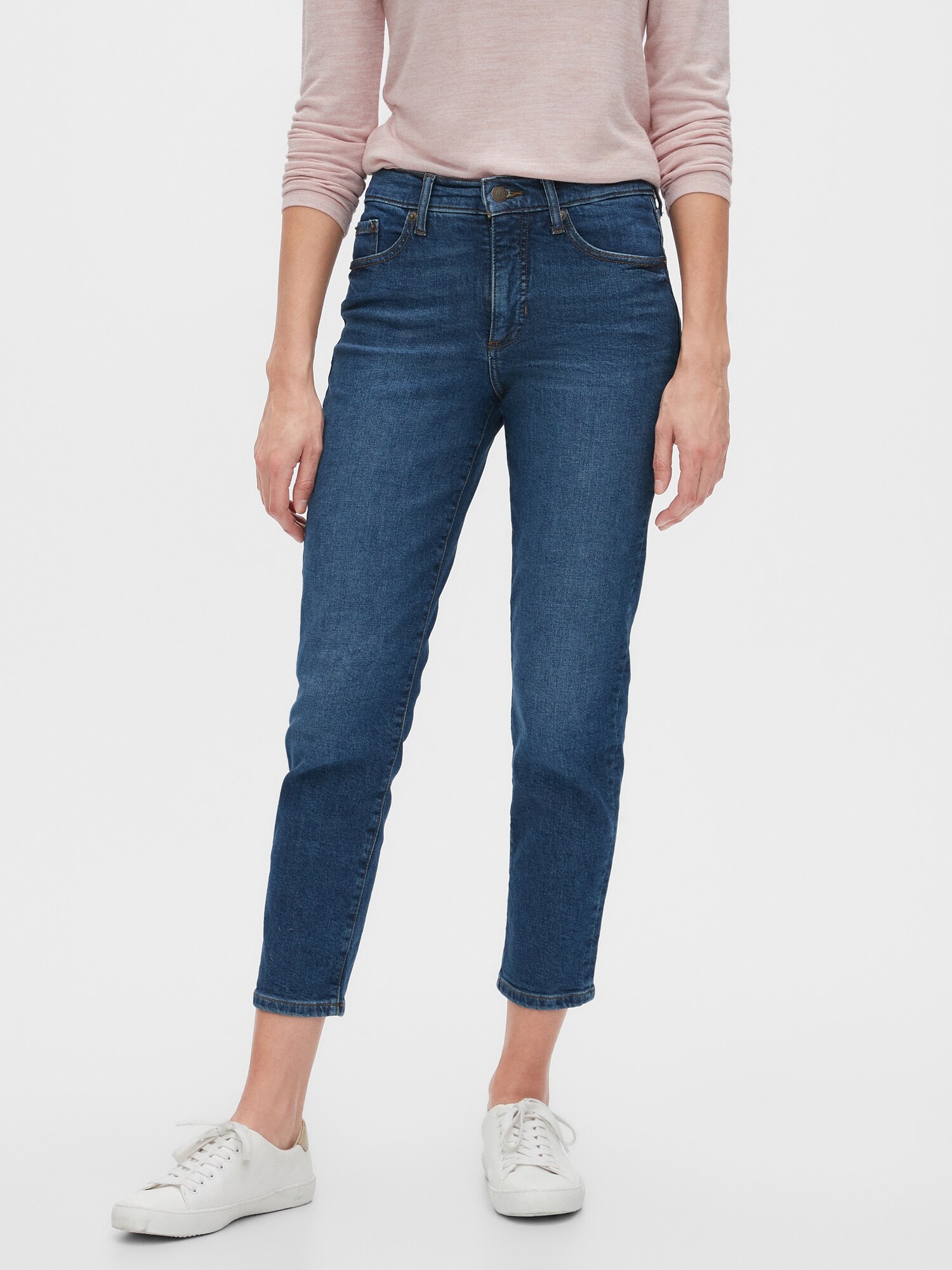 gap high rise straight crop