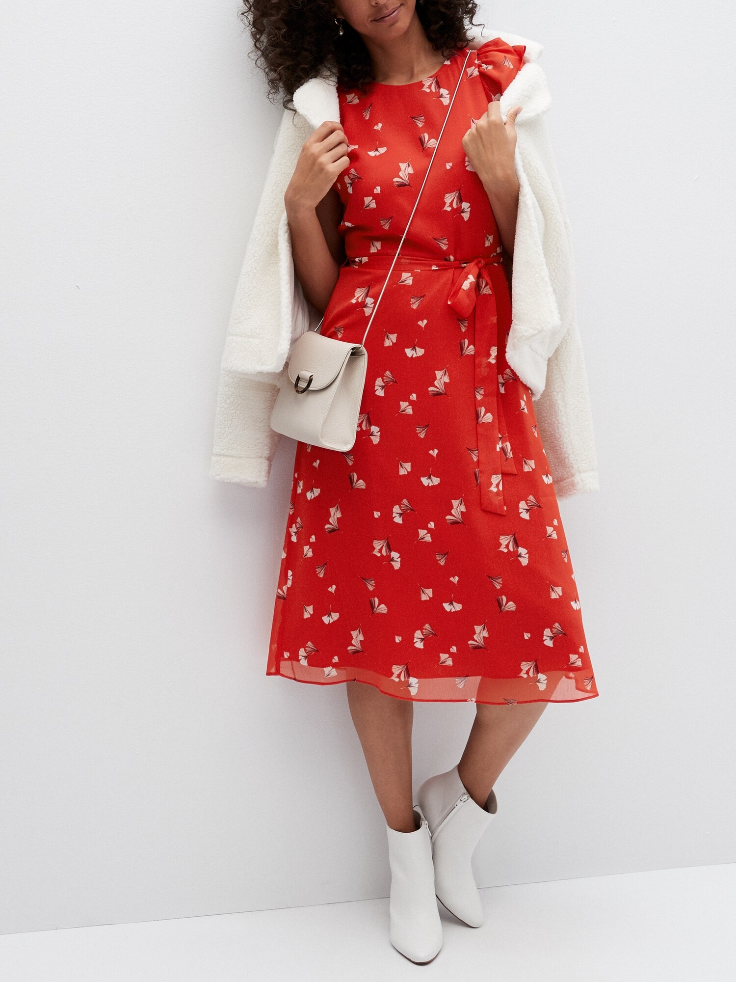 midi cap sleeve dress gap