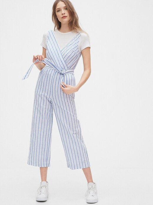 Sleeveless Wrap-Front Jumpsuit