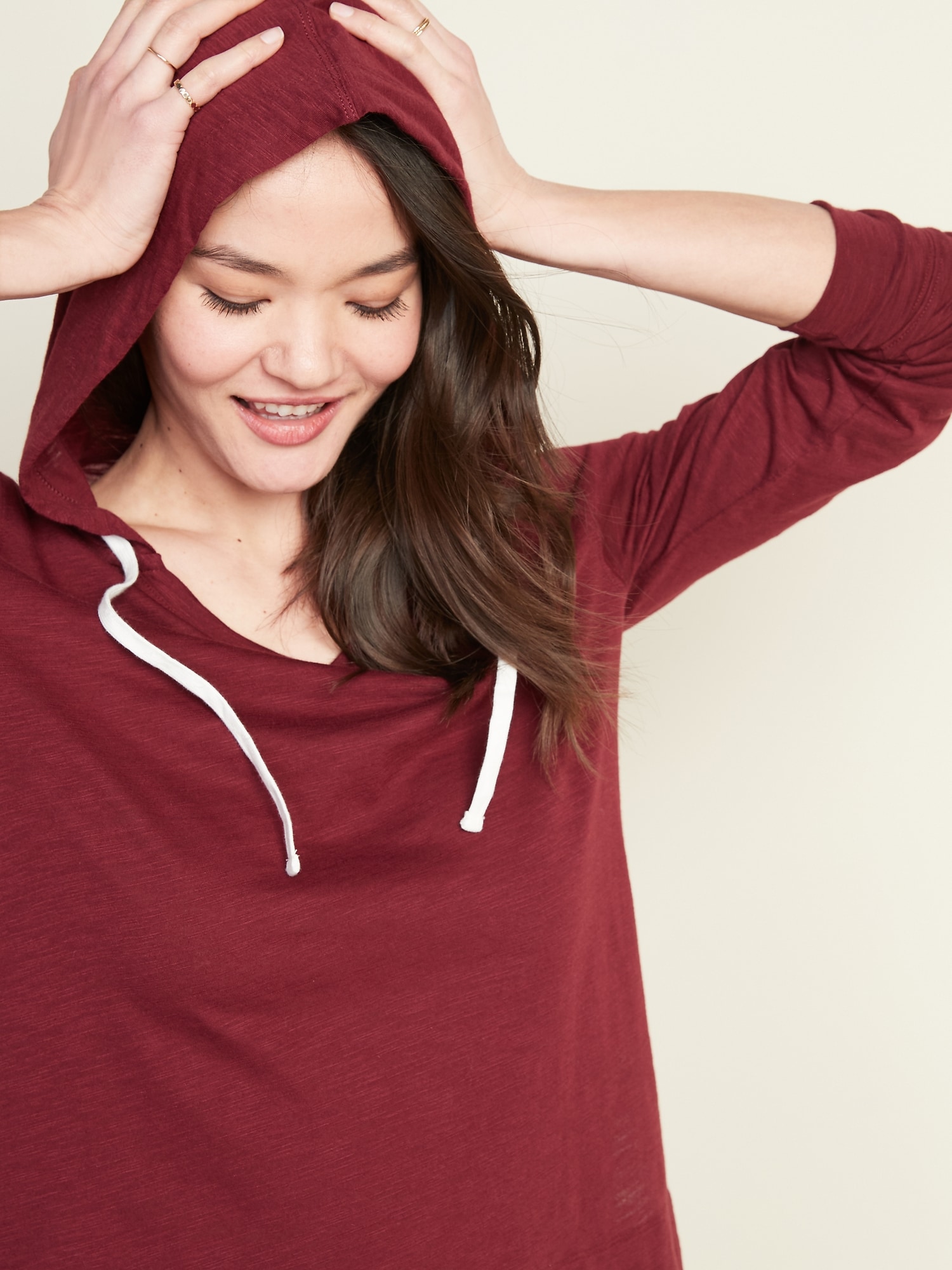 old navy slub knit hoodie