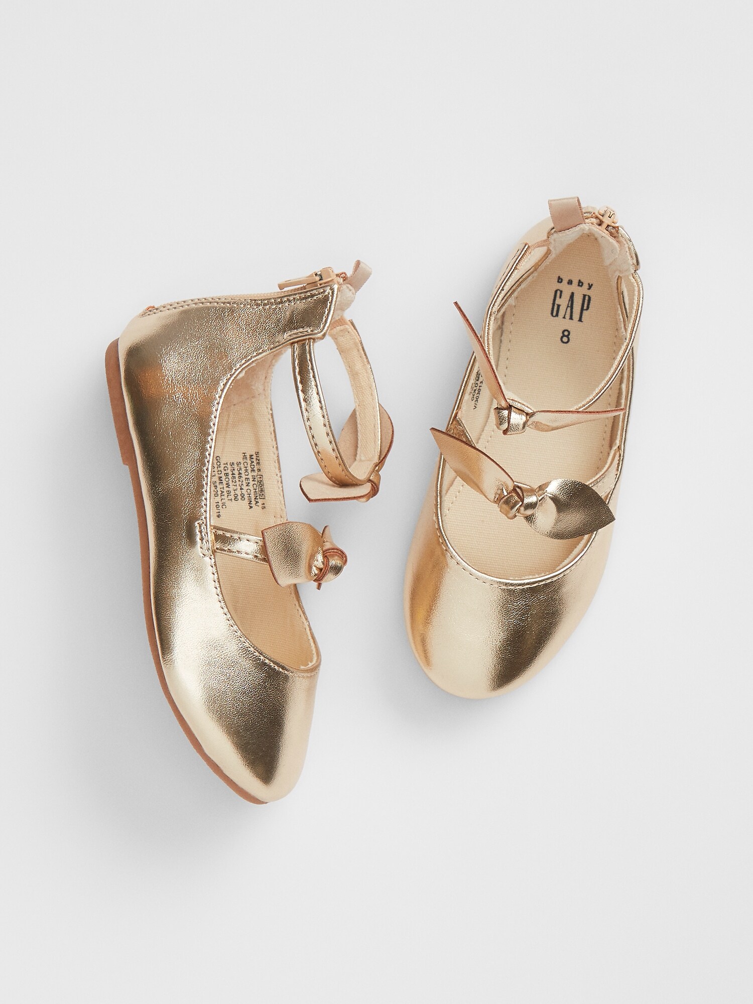 gap gold ballet flats