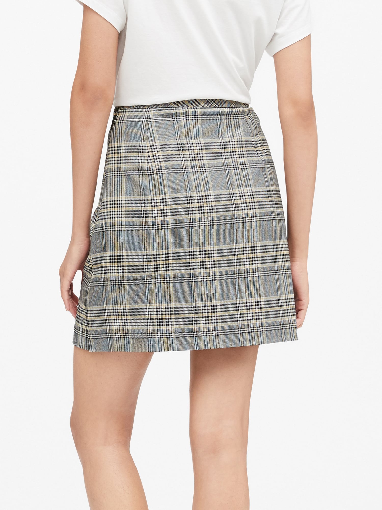 Petite Plaid Mini Skirt Banana Republic