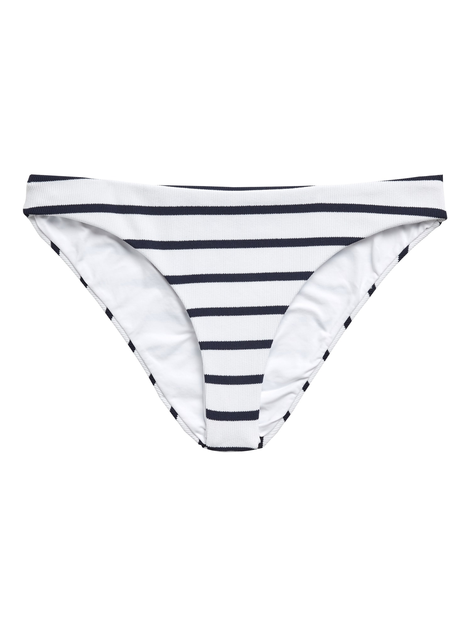 black and white striped bikini bottoms