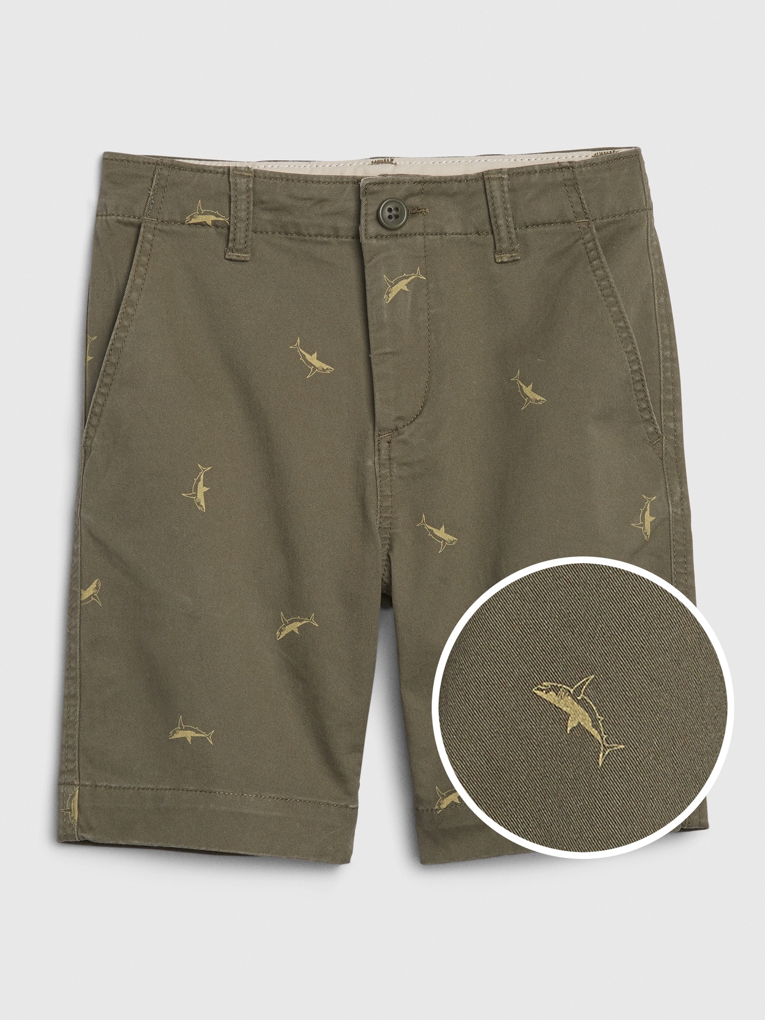 khaki stretch shorts