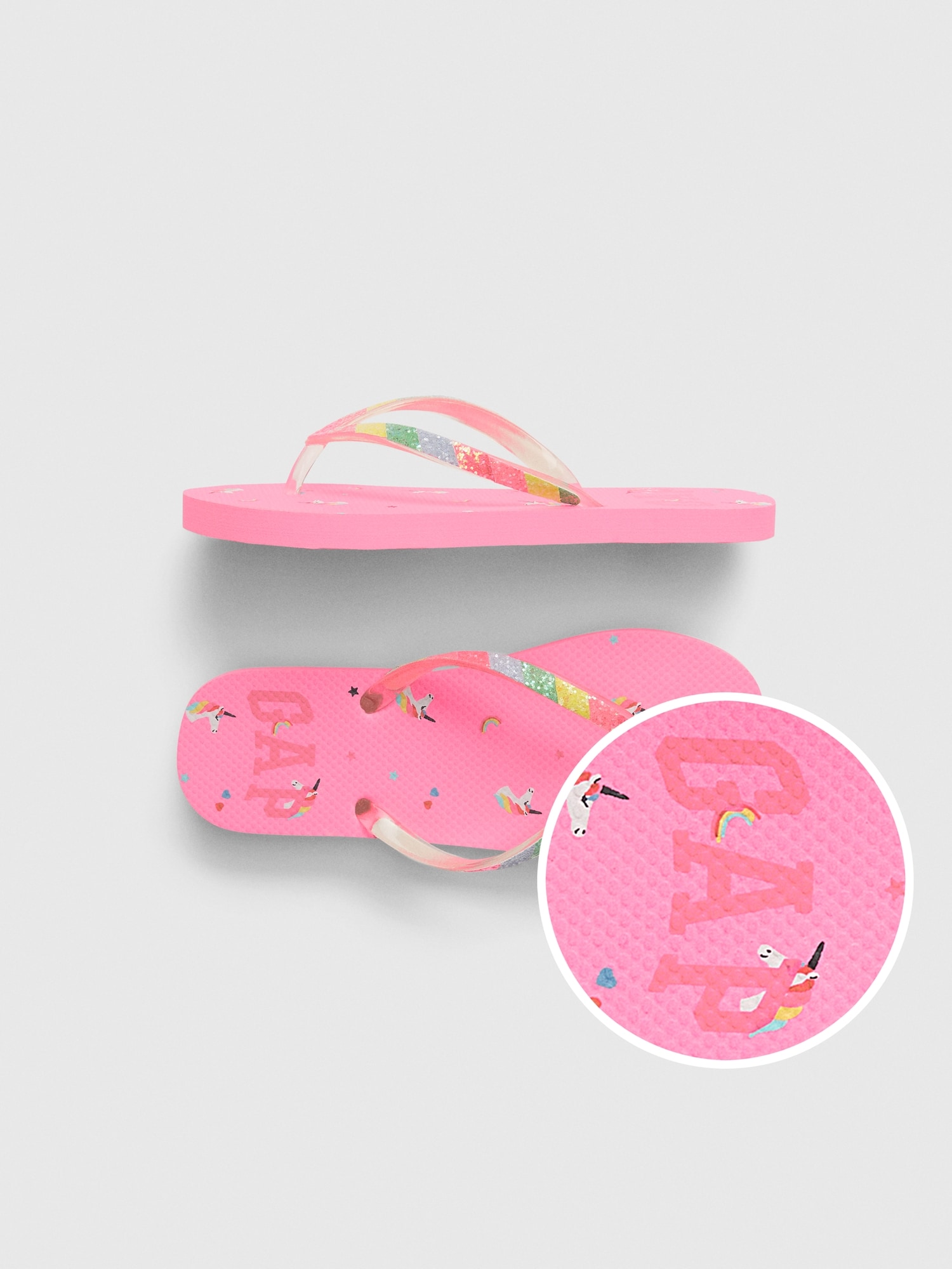 unicorn flip flops