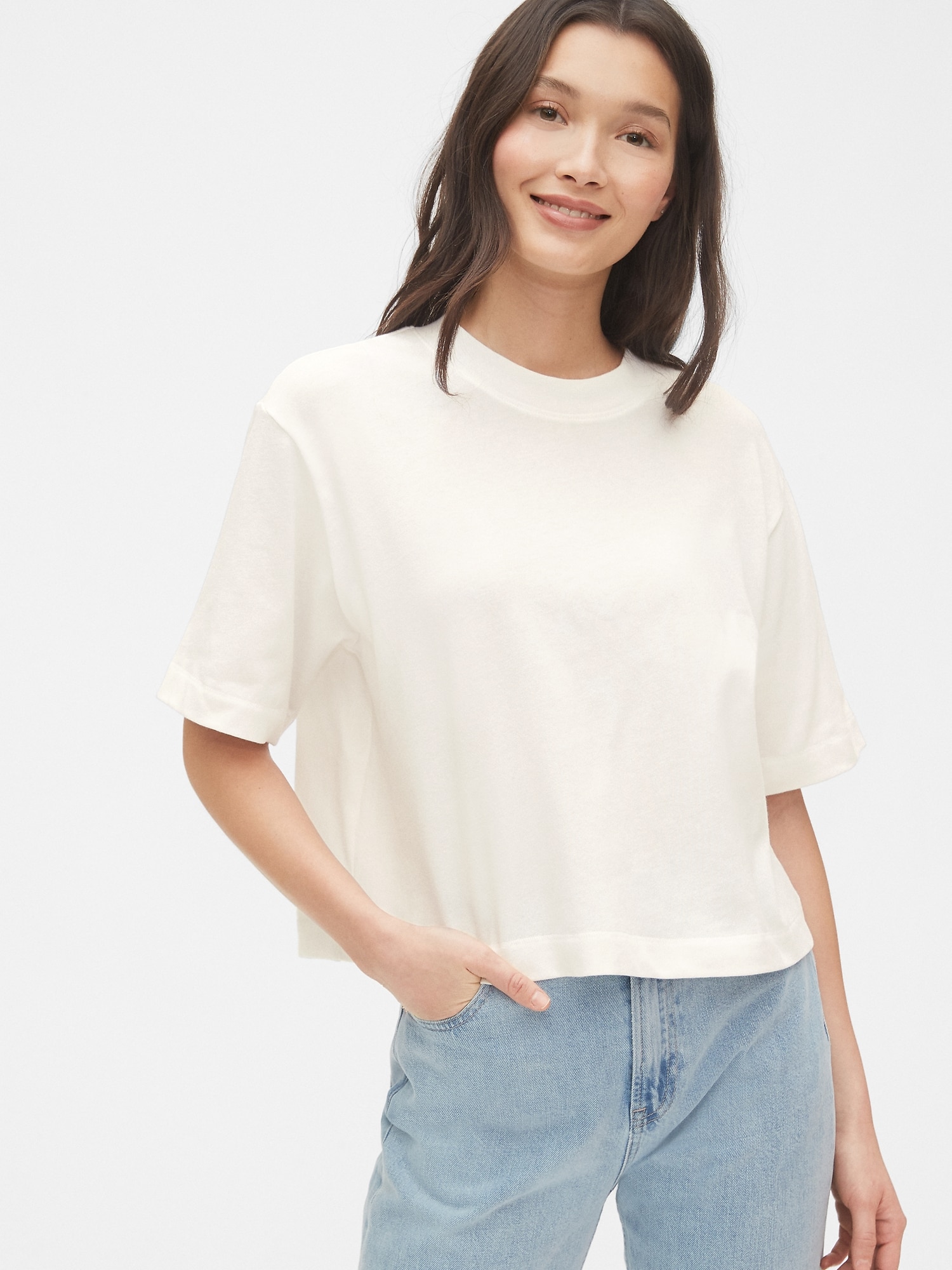 gap cropped shirt