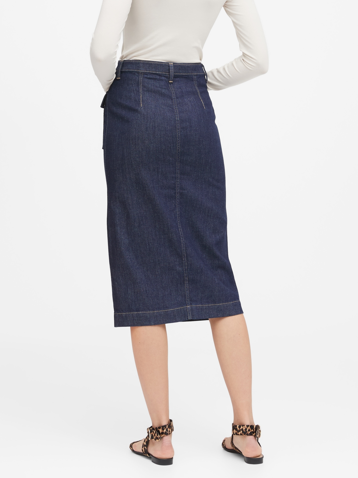 Banana Republic Denim Utility Midi Skirt - Big Apple Buddy