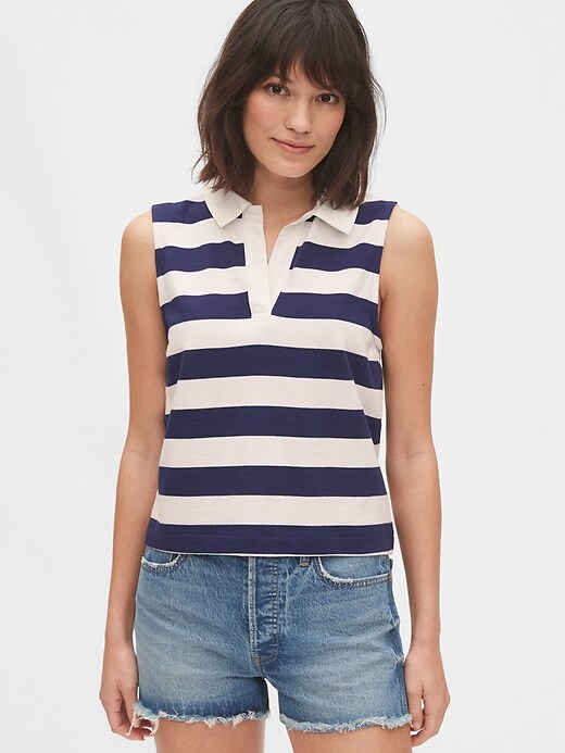 Sleeveless Rugby Polo Shirt