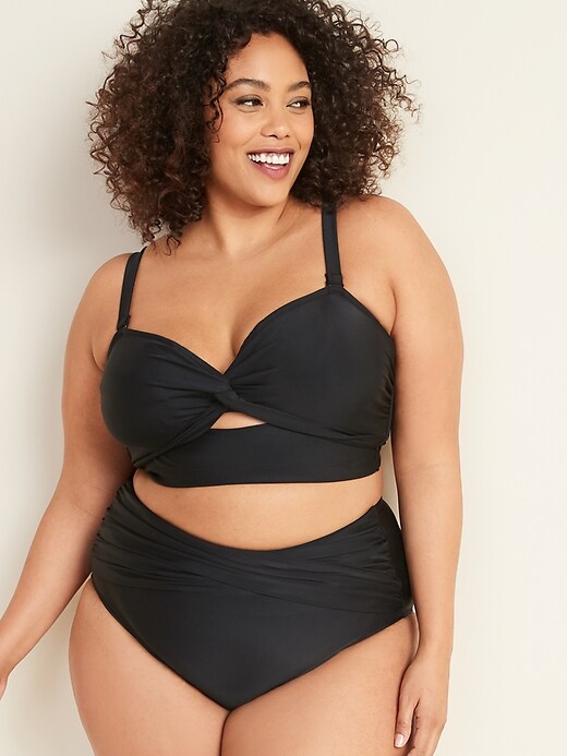 plus size swim with underwire