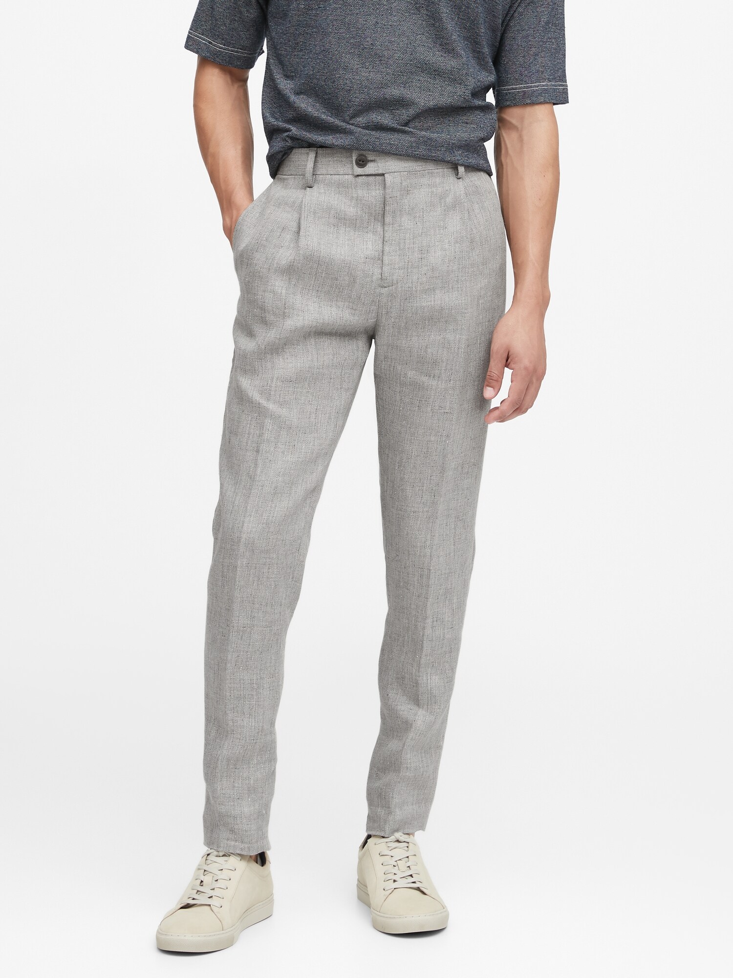 tapered linen pants