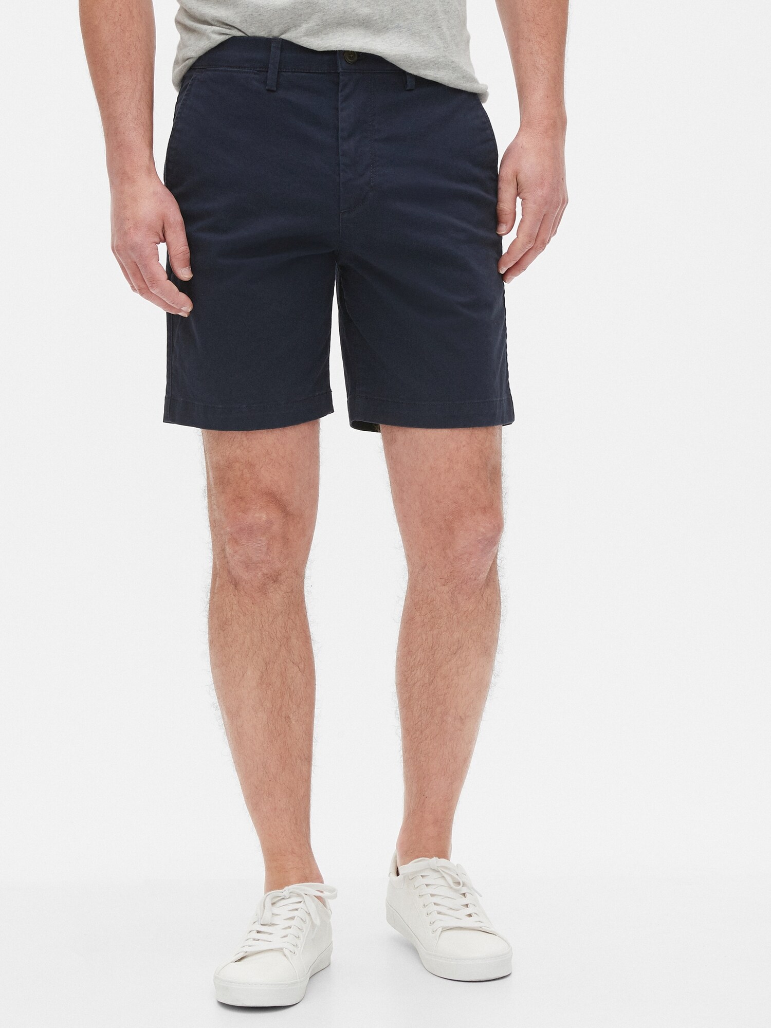 athletic fit khaki shorts