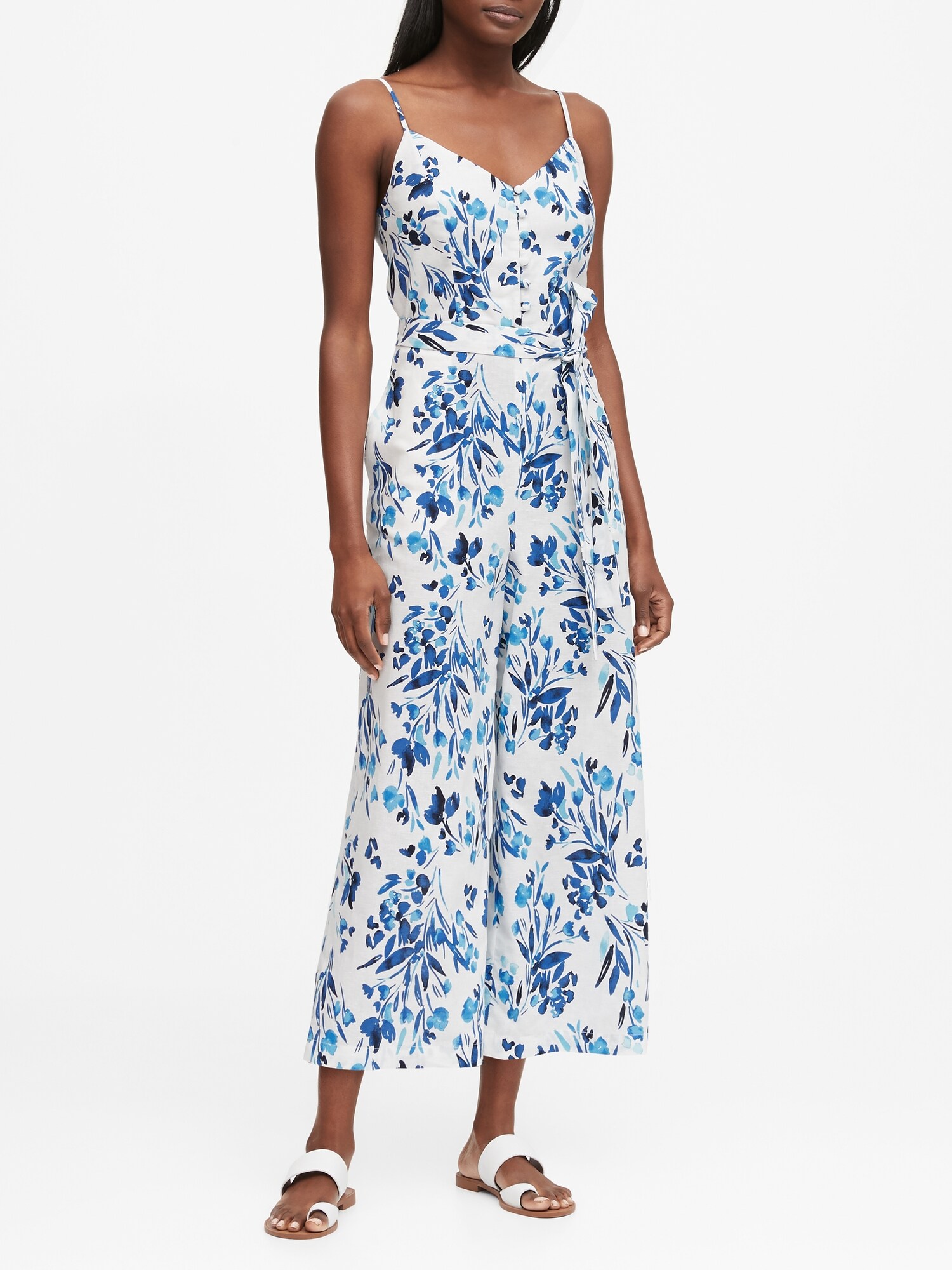 banana republic linen jumpsuit