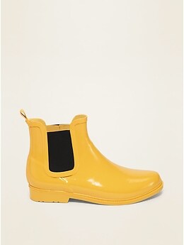 yellow chelsea rain boots