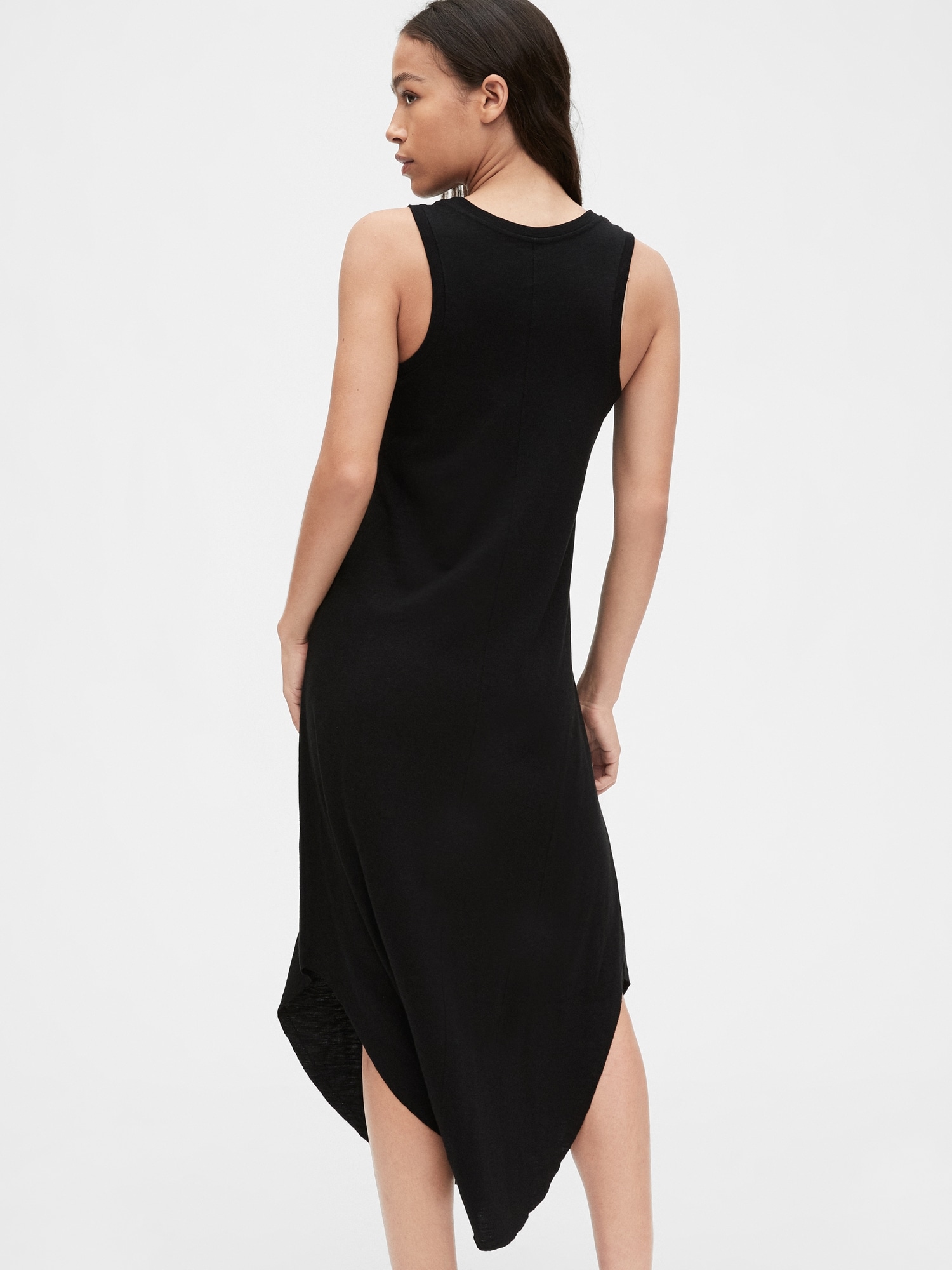 gap black midi dress